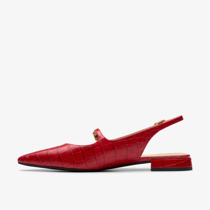 Clarks Ballet Pumps Sensa 15 Shine Red Interest 8211 Women