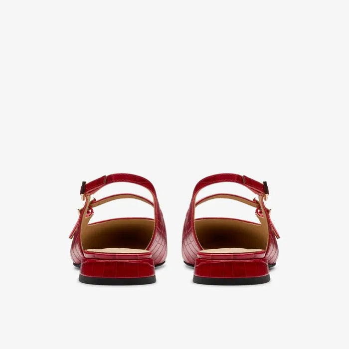 Clarks Ballet Pumps Sensa 15 Shine Red Interest 8211 Women