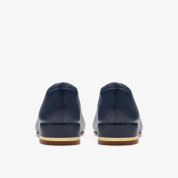 Clarks Ballet Pumps Seren 30 Court Navy Leather 8211 Women
