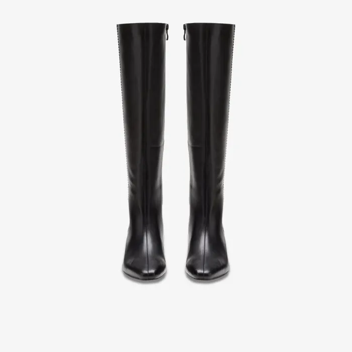 Clarks Black Boots Edina Tall Black Leather 8211 Women