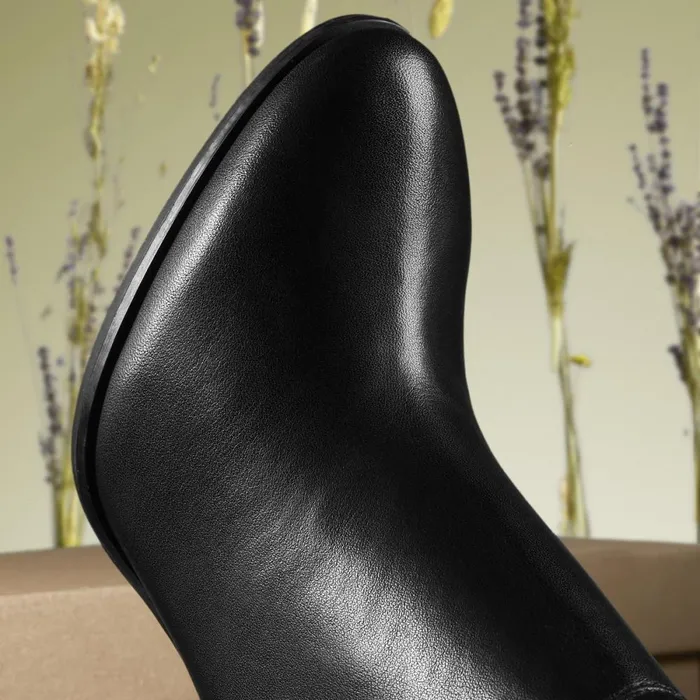 Clarks Black Boots Freva 85 Slouch Black Leather 8211 Women