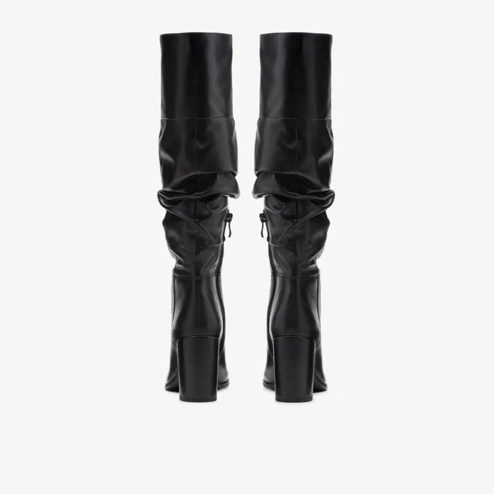 Clarks Black Boots Freva 85 Slouch Black Leather 8211 Women