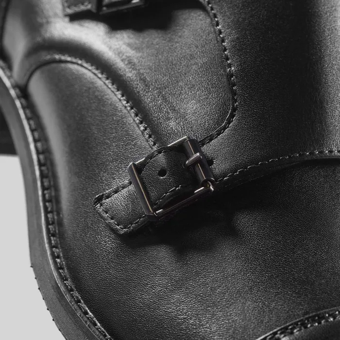 Clarks Black Shoes Craft Arlo Monk Black Leather 8211 Men