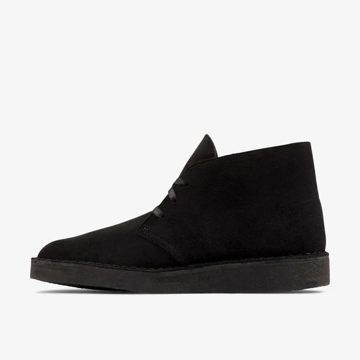 Clarks Black Shoes Desert Coal Black Suede 8211 Men