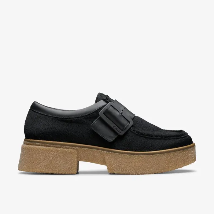 Clarks Black Shoes Linoso Monk Black Interest 8211 Women