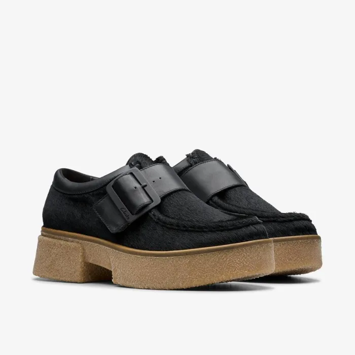 Clarks Black Shoes Linoso Monk Black Interest 8211 Women