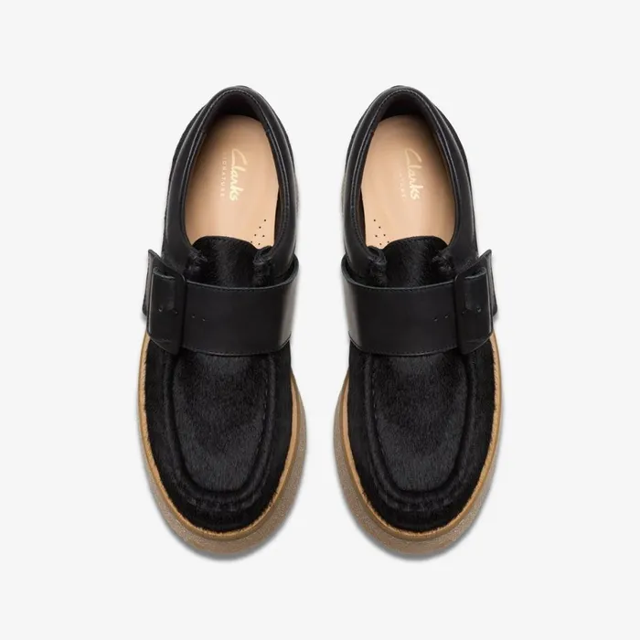 Clarks Black Shoes Linoso Monk Black Interest 8211 Women