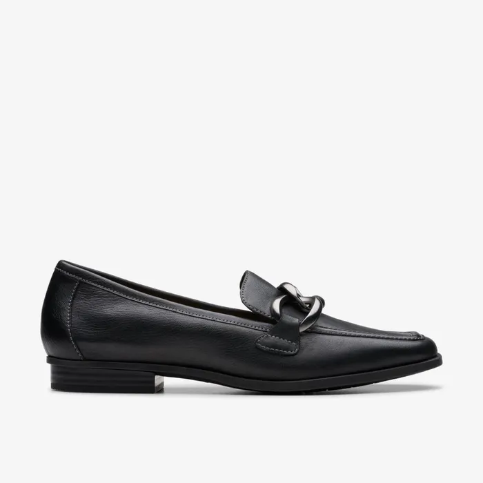 Clarks Black Shoes Sarafyna Iris Loafer Black Soft 8211 Women