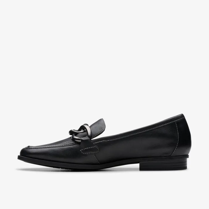 Clarks Black Shoes Sarafyna Iris Loafer Black Soft 8211 Women