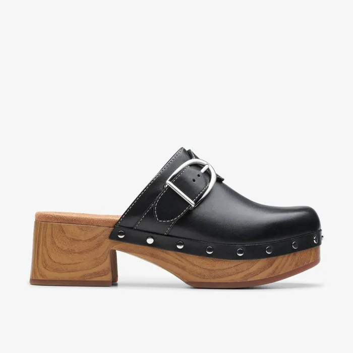 Clarks Black Shoes Sivanne Sun Black Leather 8211 Women