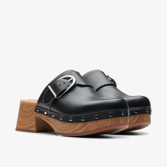 Clarks Black Shoes Sivanne Sun Black Leather 8211 Women