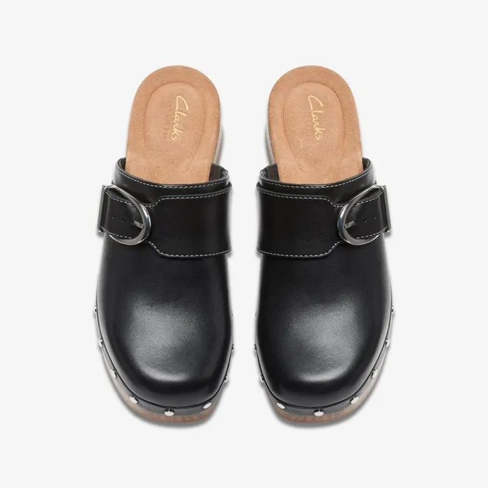 Clarks Black Shoes Sivanne Sun Black Leather 8211 Women