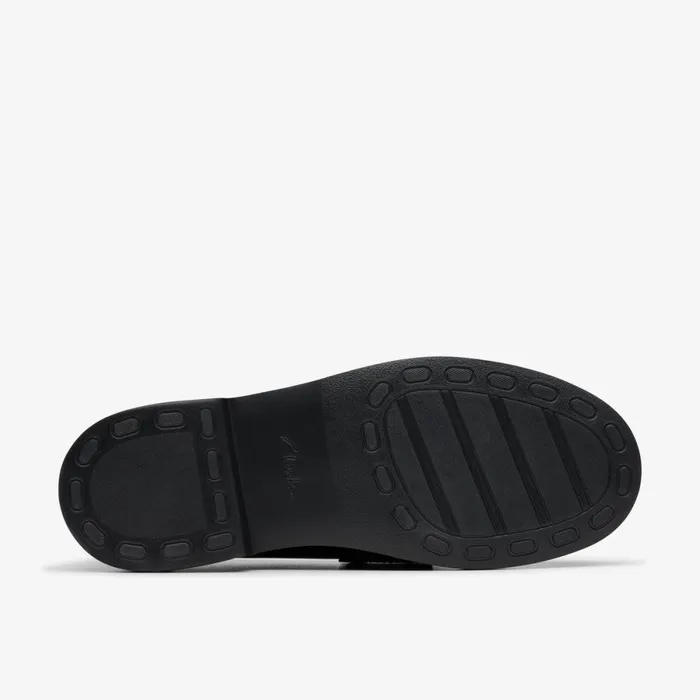 Clarks Black Shoes Splend Edge Black Leather 8211 Women