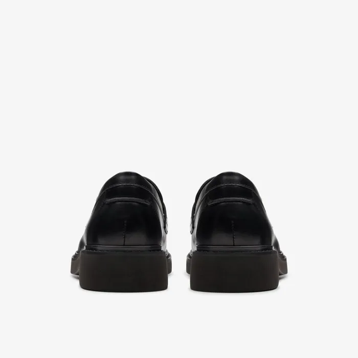Clarks Black Shoes Splend Edge Black Leather 8211 Women