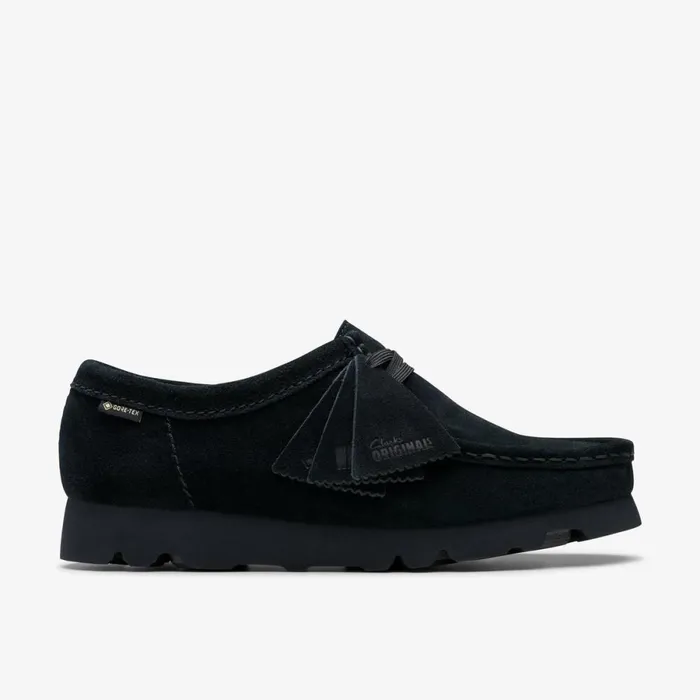 Clarks Black Shoes Wallabee GoreTex Black Suede 8211 Women