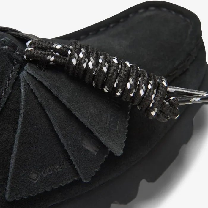 Clarks Black Shoes Wallabee GoreTex Black Suede 8211 Women