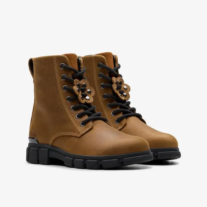 Clarks Boots Evyn Top Tan 8211 Kids