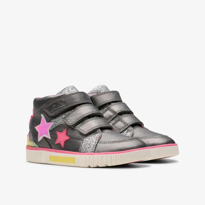Clarks Boots Oslo Play Gun Metal 8211 Kids