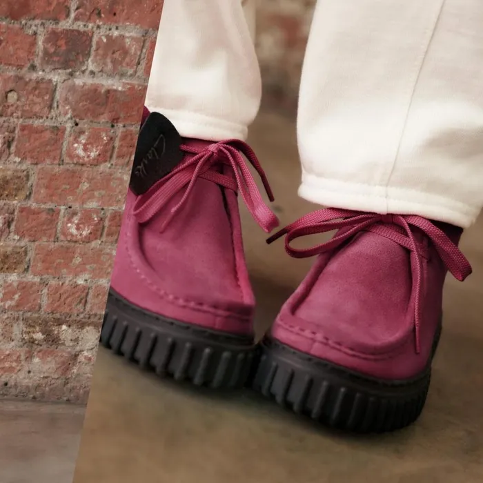 Clarks Boots Torhill Fuchsia Suede 8211 Kids