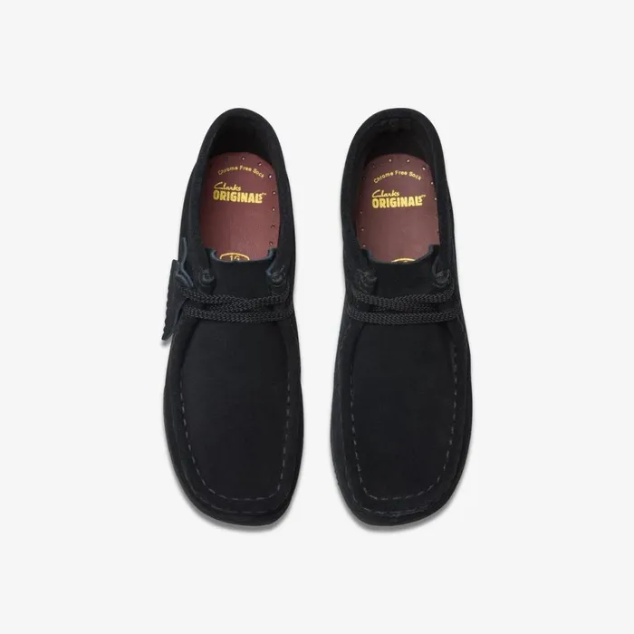 Clarks Boots Wallabee Boot Older Black Suede 8211 Kids