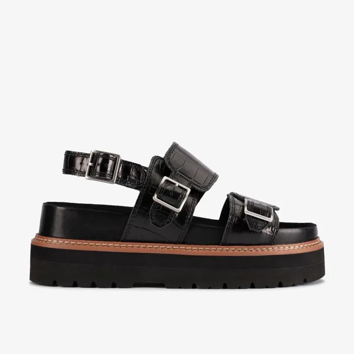 Clarks Flat Sandals Orianna Glide Black Interest 8211 Women
