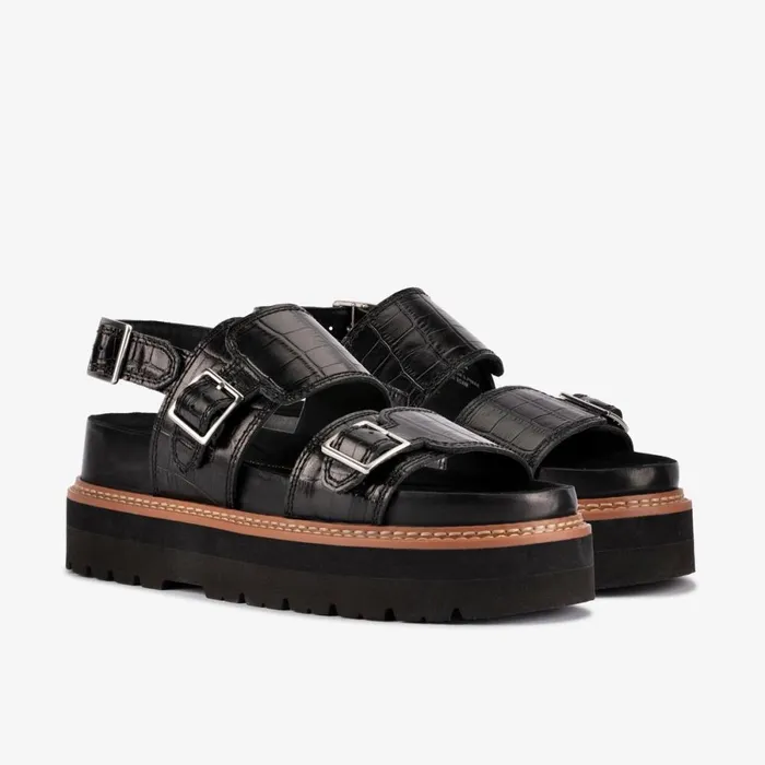 Clarks Flat Sandals Orianna Glide Black Interest 8211 Women