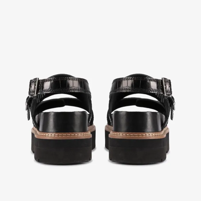 Clarks Flat Sandals Orianna Glide Black Interest 8211 Women