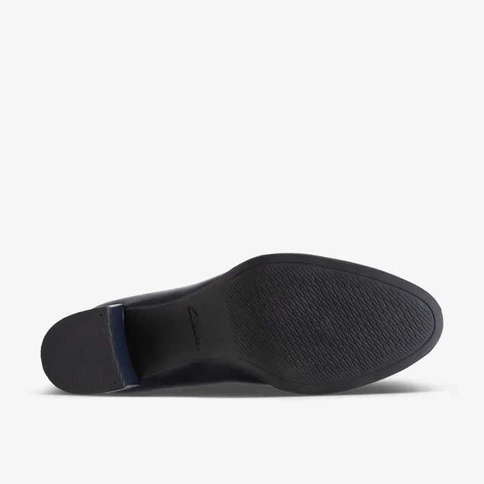 Clarks Heels Freva 55 Court Navy Leather 8211 Women