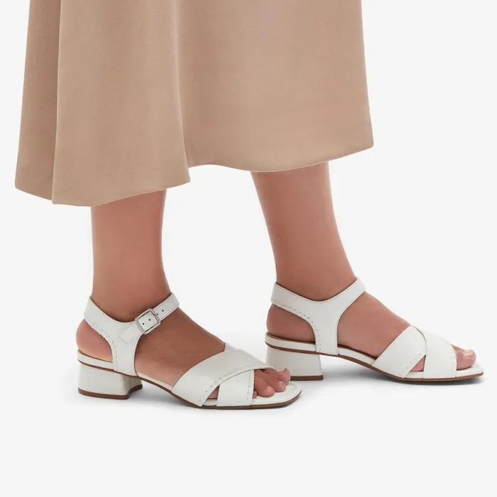 Clarks Heels Serina 35 Cross Off White Leather 8211 Women