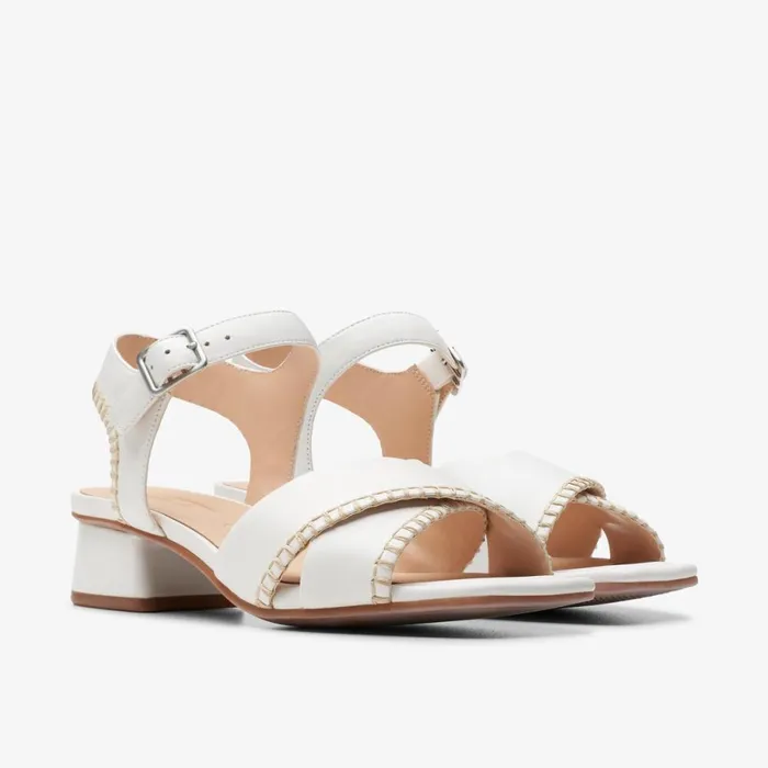 Clarks Heels Serina 35 Cross Off White Leather 8211 Women