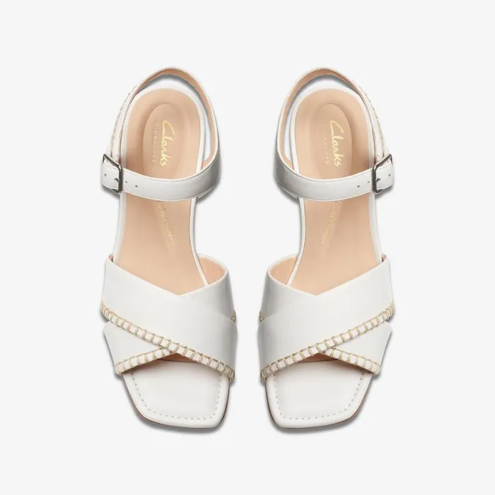 Clarks Heels Serina 35 Cross Off White Leather 8211 Women
