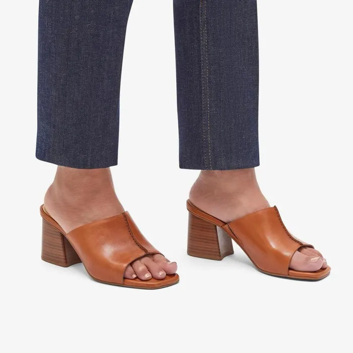 Clarks Heels Siara 65 Band Tan Leather 8211 Women