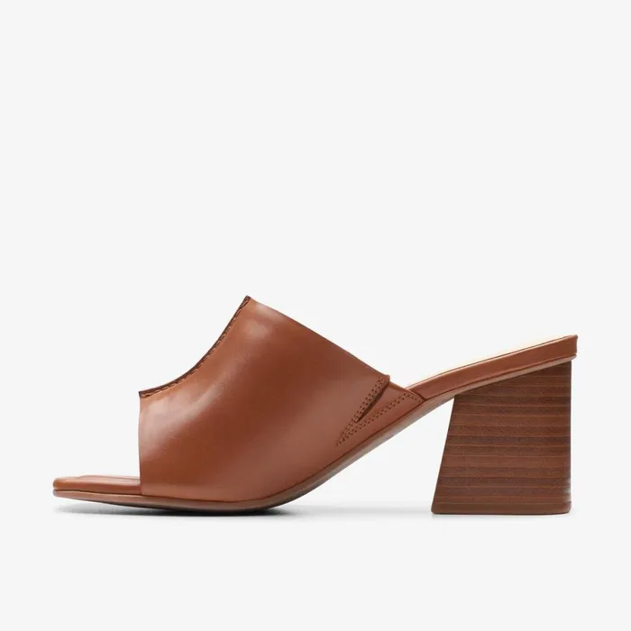 Clarks Heels Siara 65 Band Tan Leather 8211 Women