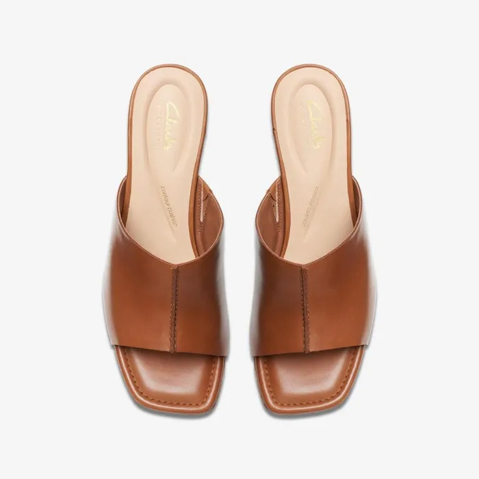 Clarks Heels Siara 65 Band Tan Leather 8211 Women