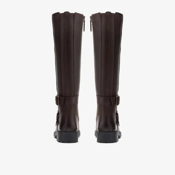 Clarks Knee High Boots Orinoco 2 Tall Dark Brown Leather 8211 Women