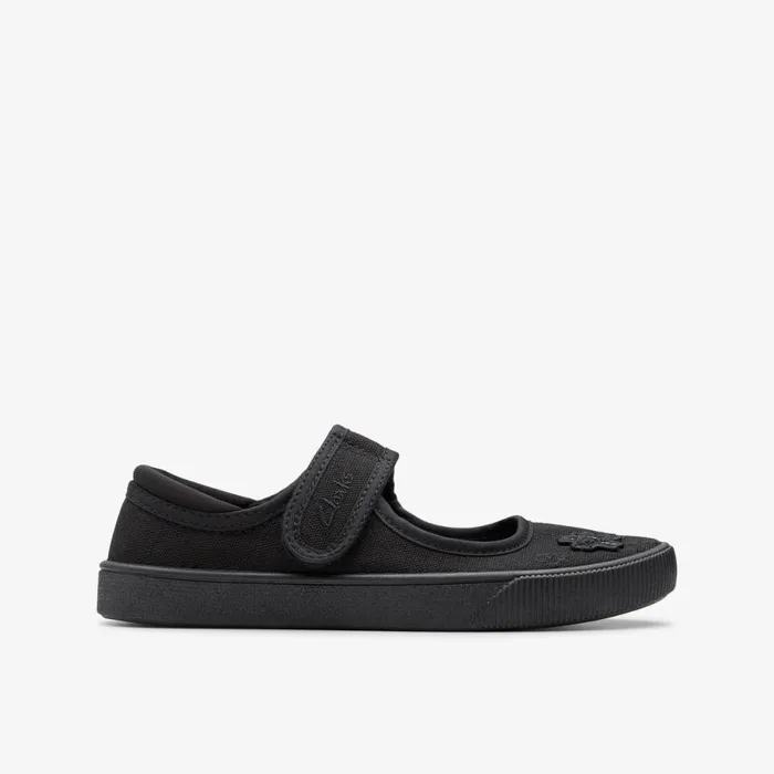 Clarks Machine Washable Hopper Go Black Fabric 8211 Kids