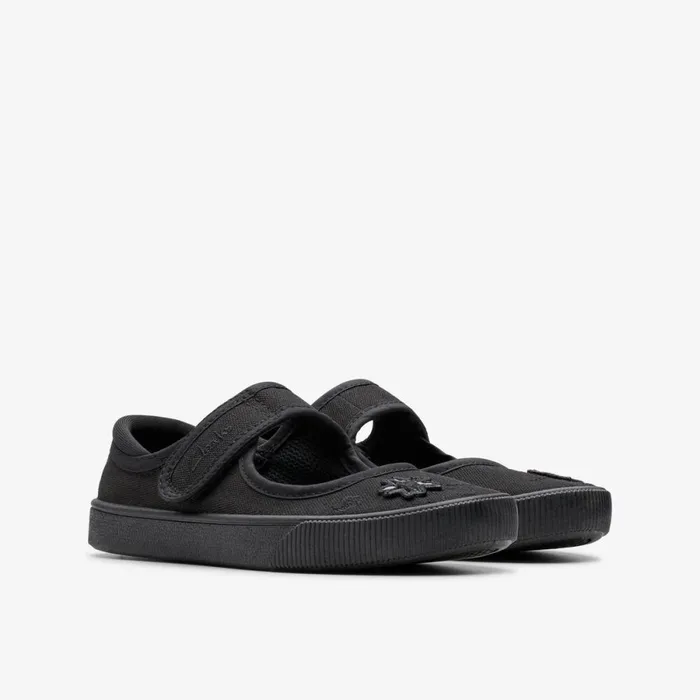 Clarks Machine Washable Hopper Go Black Fabric 8211 Kids
