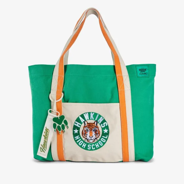 Clarks School Bags Stranger Things Tote Bag Green Combination 8211 Kids