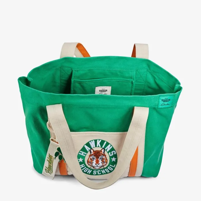 Clarks School Bags Stranger Things Tote Bag Green Combination 8211 Kids