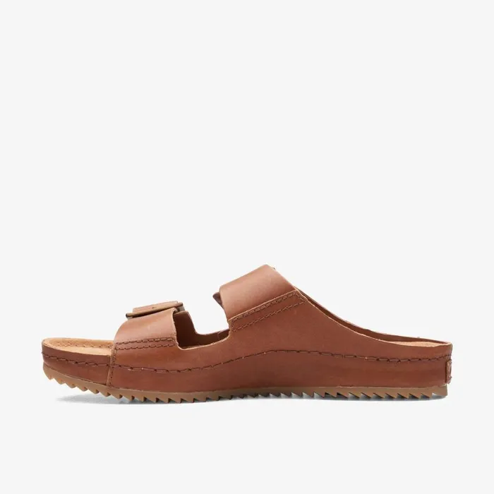 Clarks Sliders And Flip Flops Brookleigh Sun Dark Tan Leather 8211 Women