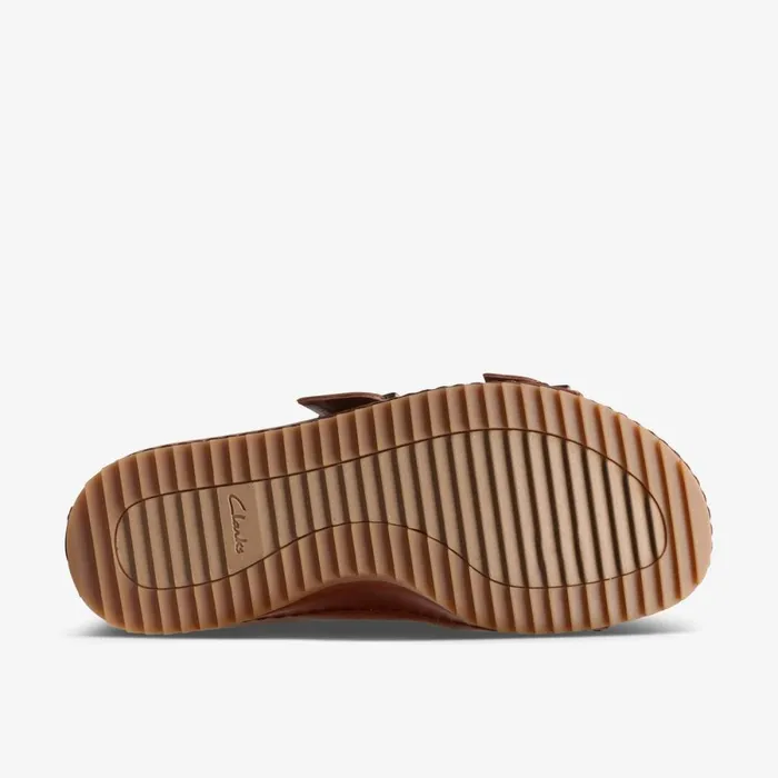 Clarks Sliders And Flip Flops Brookleigh Sun Dark Tan Leather 8211 Women