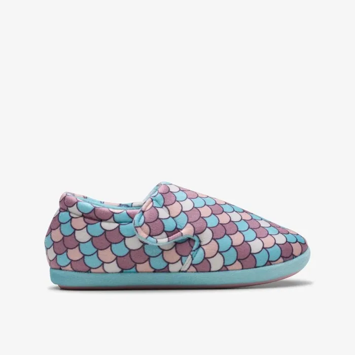 Clarks Slippers Fluffy Snug Pink Multicolour 8211 Kids