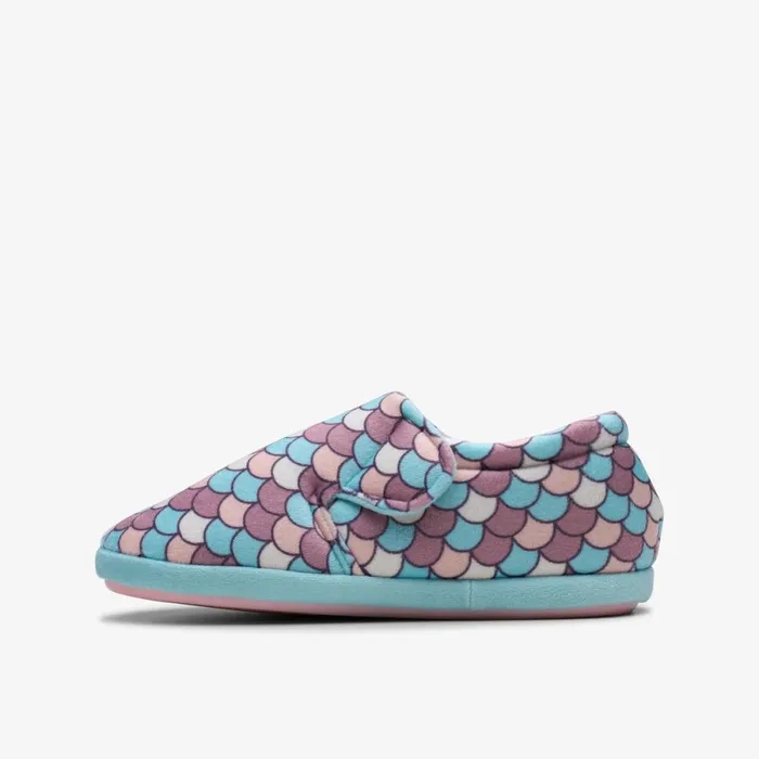 Clarks Slippers Fluffy Snug Pink Multicolour 8211 Kids