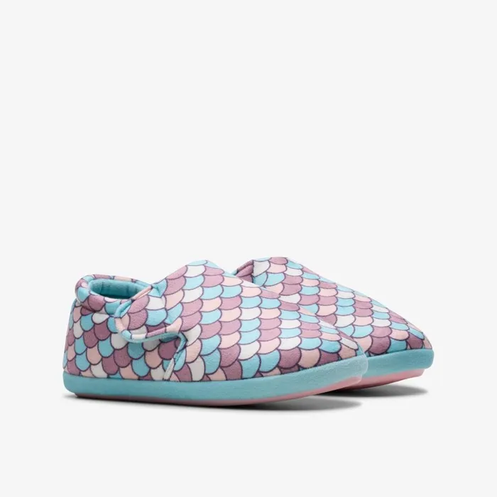 Clarks Slippers Fluffy Snug Pink Multicolour 8211 Kids