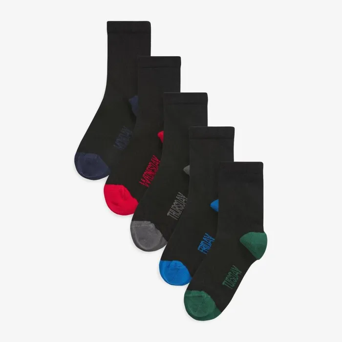 Clarks Socks and Tights Days Of The Week Socks Infant Size 912 Black 8211 Kids