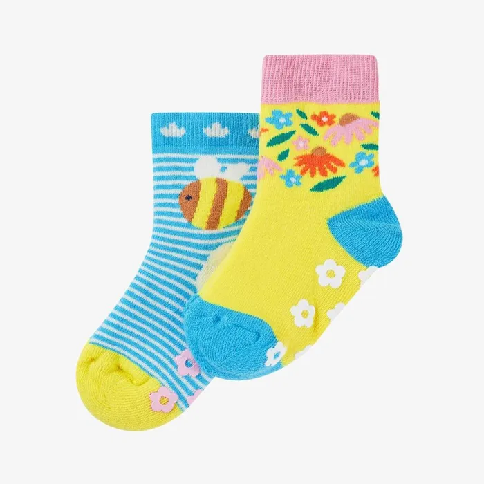 Clarks Socks and Tights Grippy Socks 2 Pack 06 Months Bumblebee Multicolour 8211 Kids