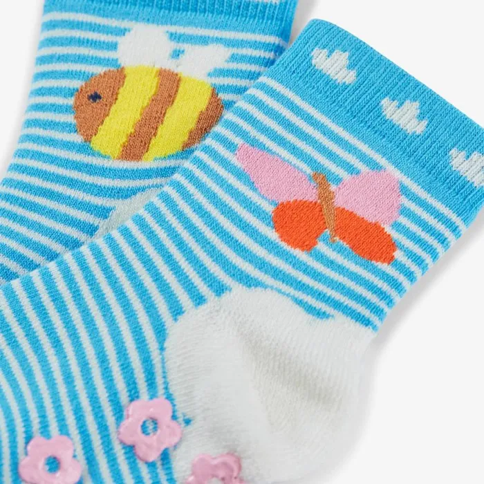 Clarks Socks and Tights Grippy Socks 2 Pack 06 Months Bumblebee Multicolour 8211 Kids