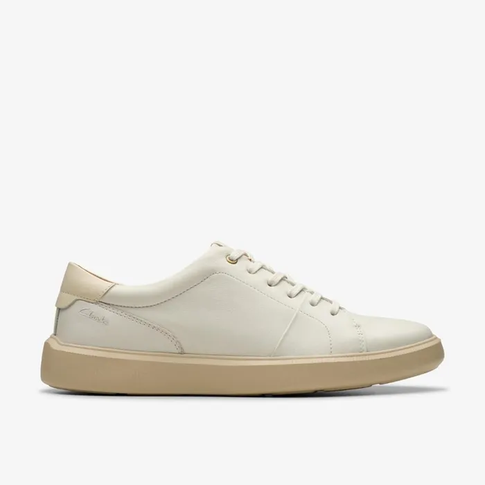 Clarks Trainers Brodin Lace White Leather 8211 Men