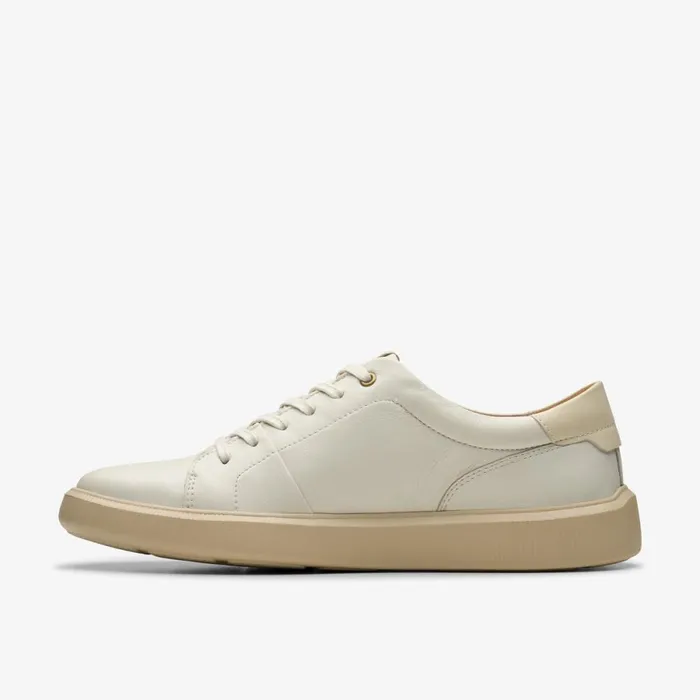 Clarks Trainers Brodin Lace White Leather 8211 Men