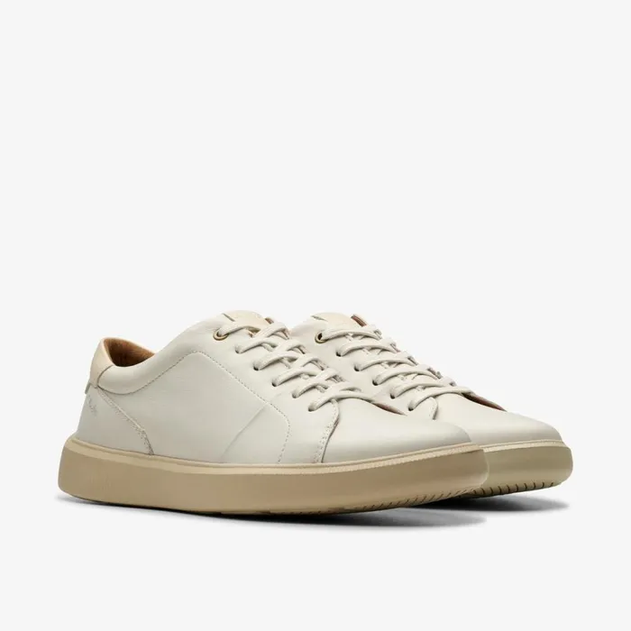 Clarks Trainers Brodin Lace White Leather 8211 Men
